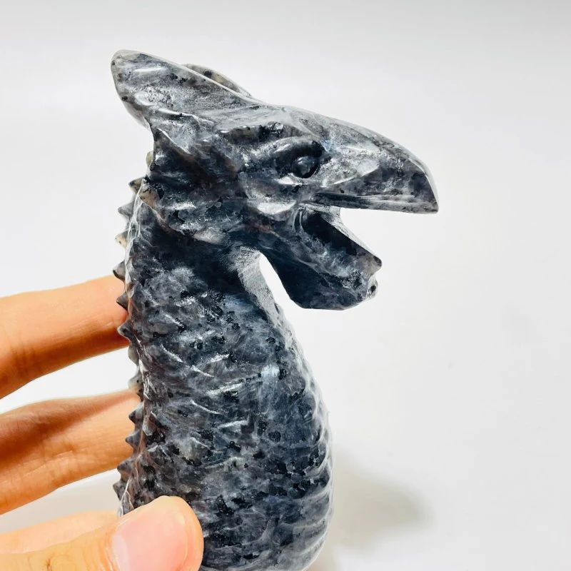 Unique Larvikite Stone Combination Dragon Carving Wholesale - Image 3
