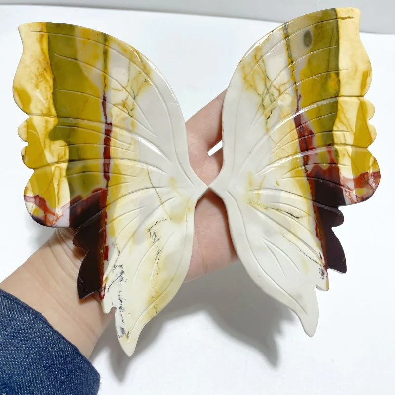 Unique Mookaite Butterfly Wing Carving With Stand - Image 2