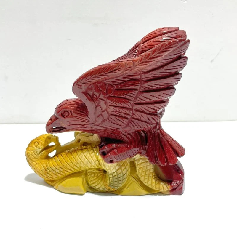 Unique Mookaite Eagle&Snake Carving - Image 2