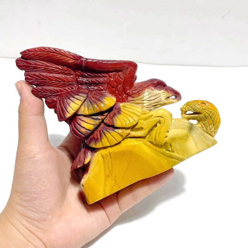 Unique Mookaite Eagle&Snake Carving - Image 4