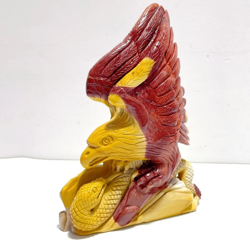Unique Mookaite Eagle&Snake Carving - Image 2