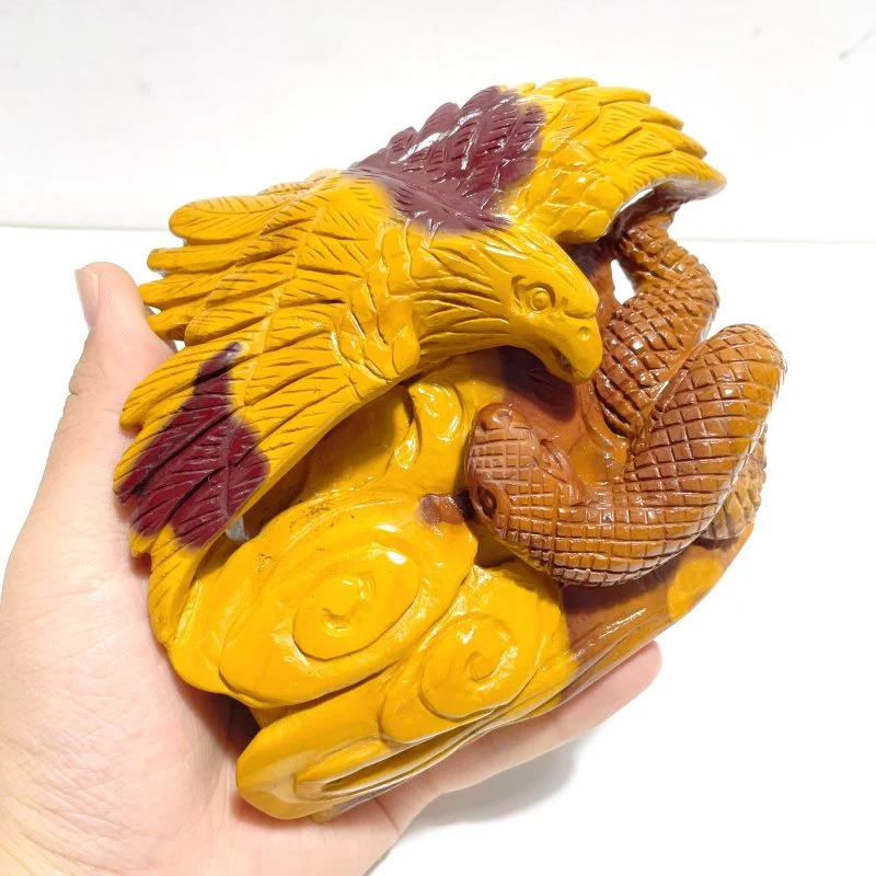 Unique Mookaite Eagle&Snake Carving - Image 4
