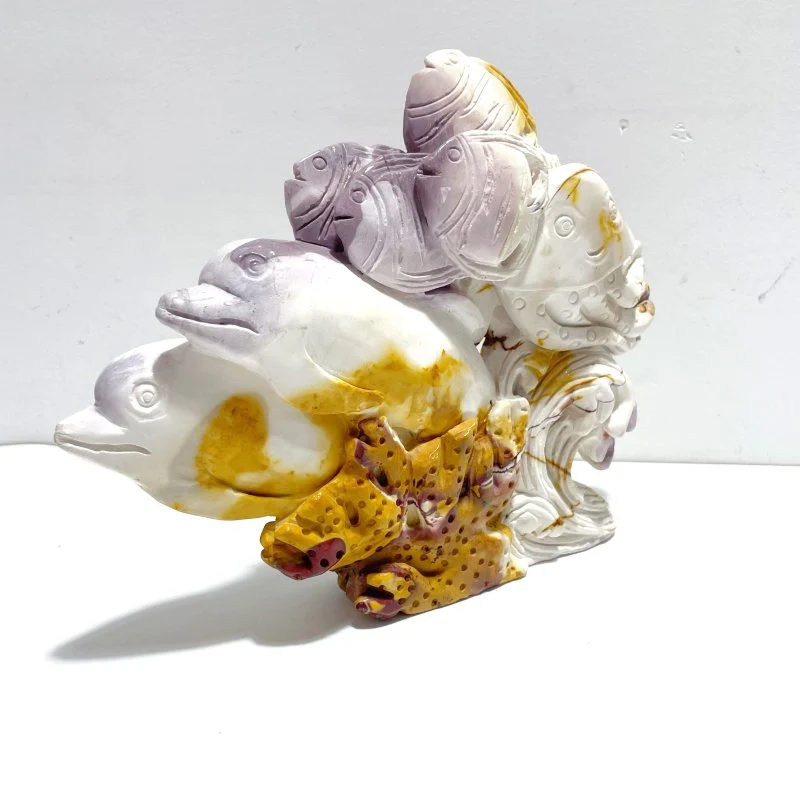 Unique Mookaite Sea Animals Carving - Image 2