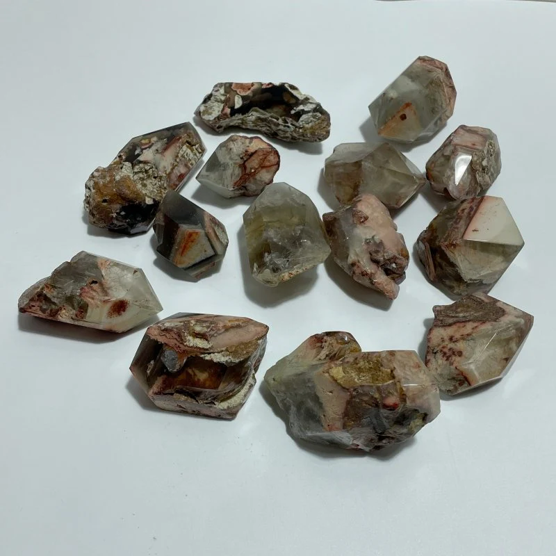 14 Pieces Polished Unique Smoky Quartz Garden Quartz