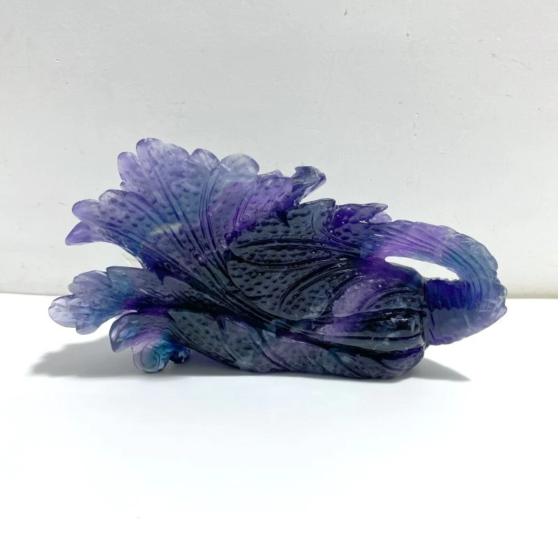 Unique Purple Fluorite Chinese Cabbage Carving #3 - Image 4