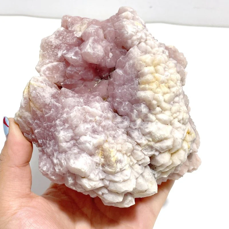 Unique Raw Pink Quartz With Stand Home Decor - Image 4