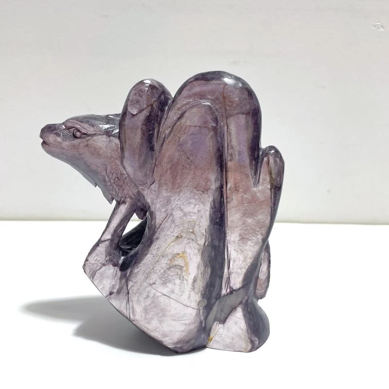 Unique Spark Lepidolite Lizard Carving - Image 5
