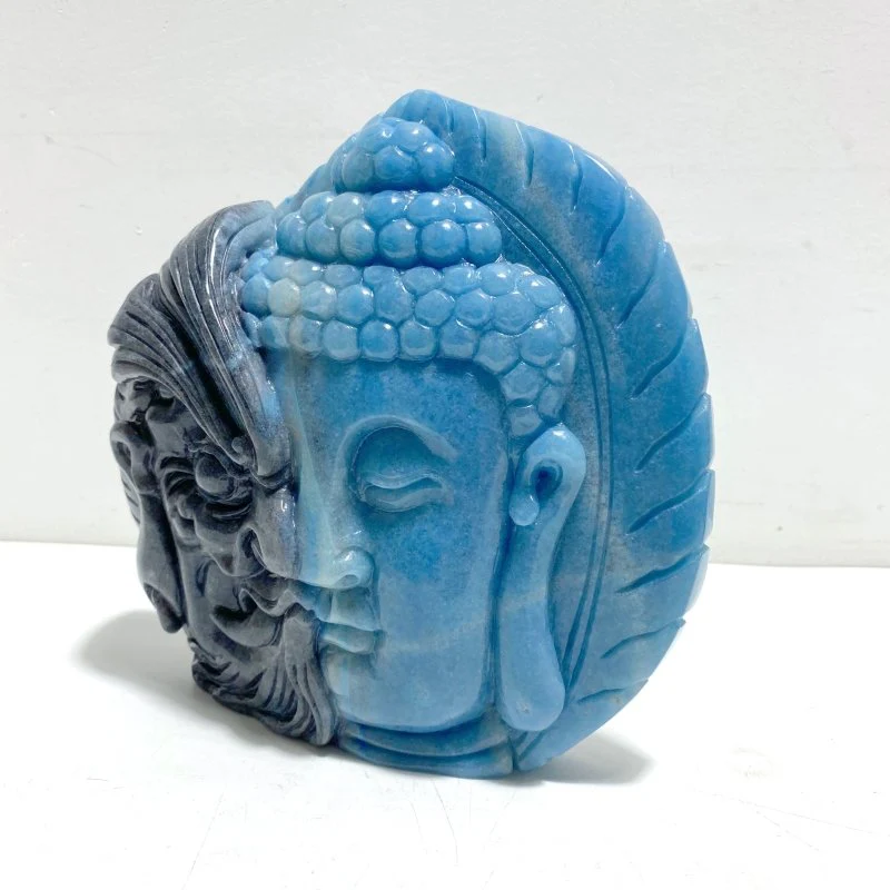 Trolleite Half Mara and Half Buddha Carving For Collection - Image 3