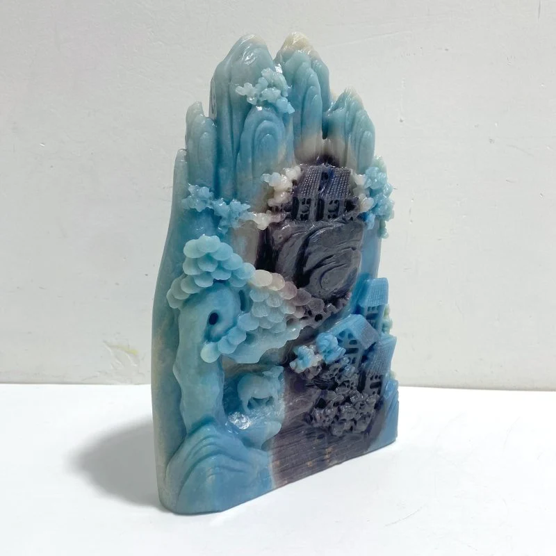 Unique Trolleite Landscape Pavilion Carving - Image 3