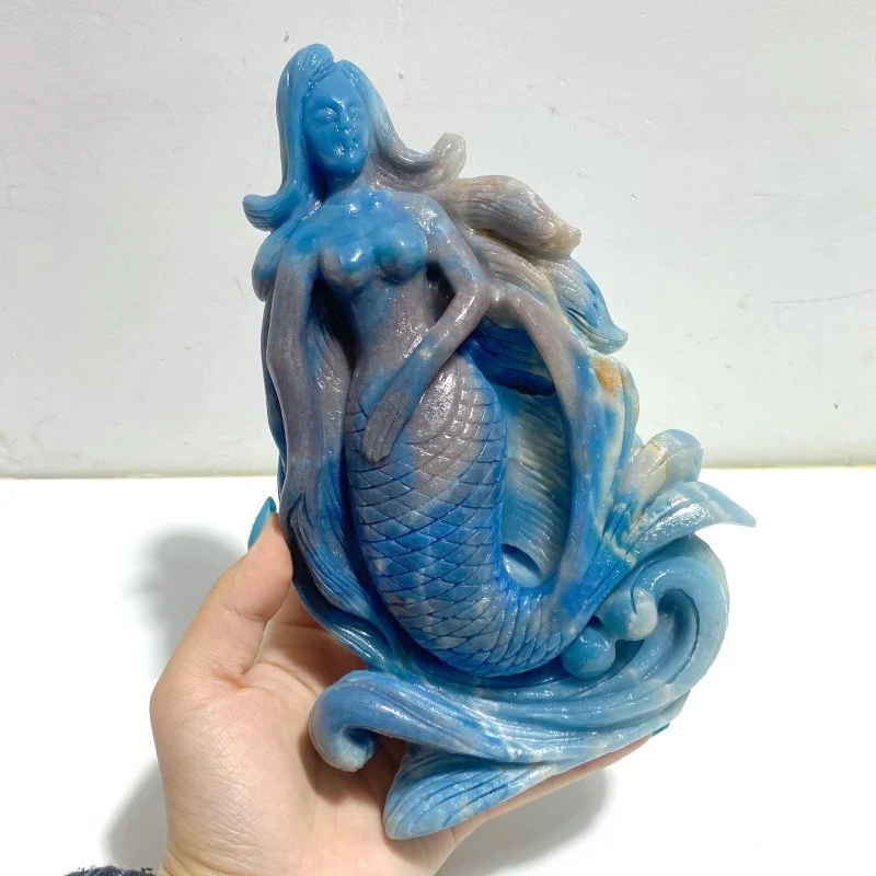 Unique Trolleite Mermaid Carving - Image 4