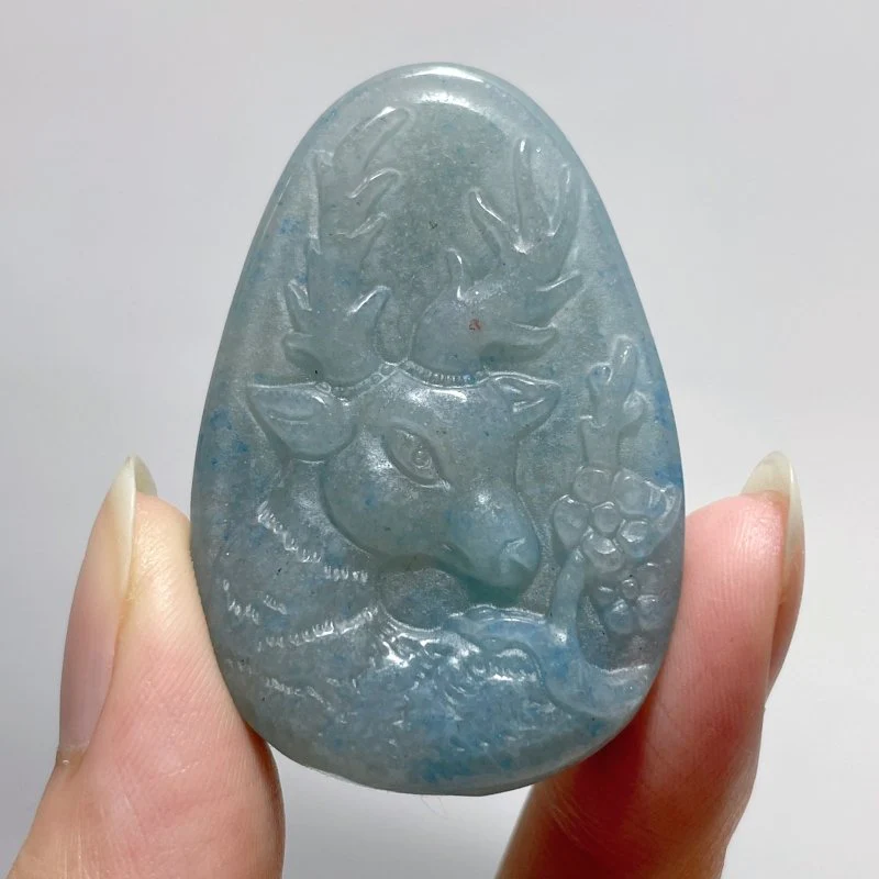 11 Pieces Unique Trolleite Sika Deer Crystal Carving - Image 2