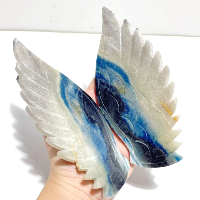 Unique Trolleite Stone Eagle Wing Carving With Stand #A01 - Image 3