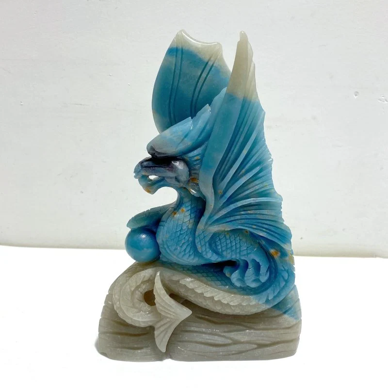 Unique Trolleite Stone Flying Dragon Carving #1