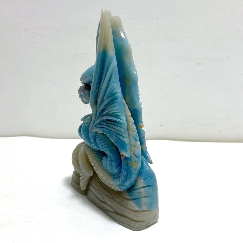 Unique Trolleite Stone Flying Dragon Carving #1 - Image 3