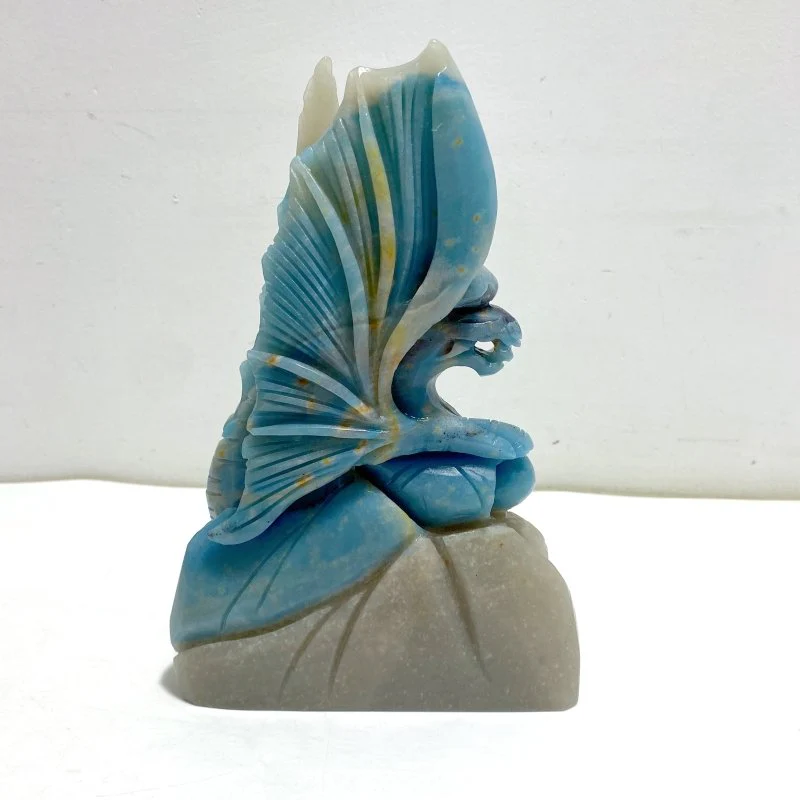 Unique Trolleite Stone Flying Dragon Carving #1 - Image 4