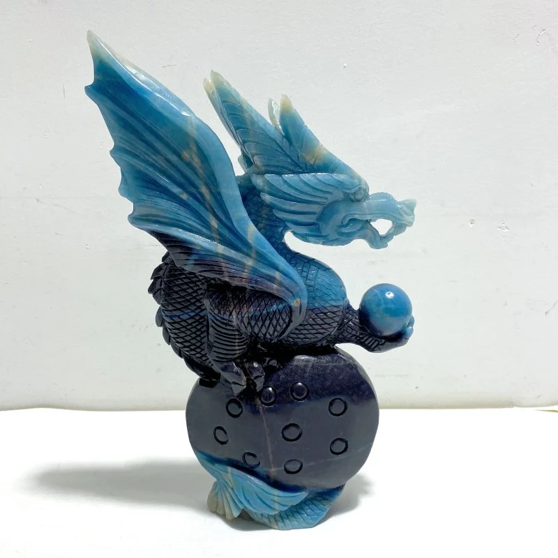 Unique Trolleite Stone Flying Dragon Carving #10 - Image 2