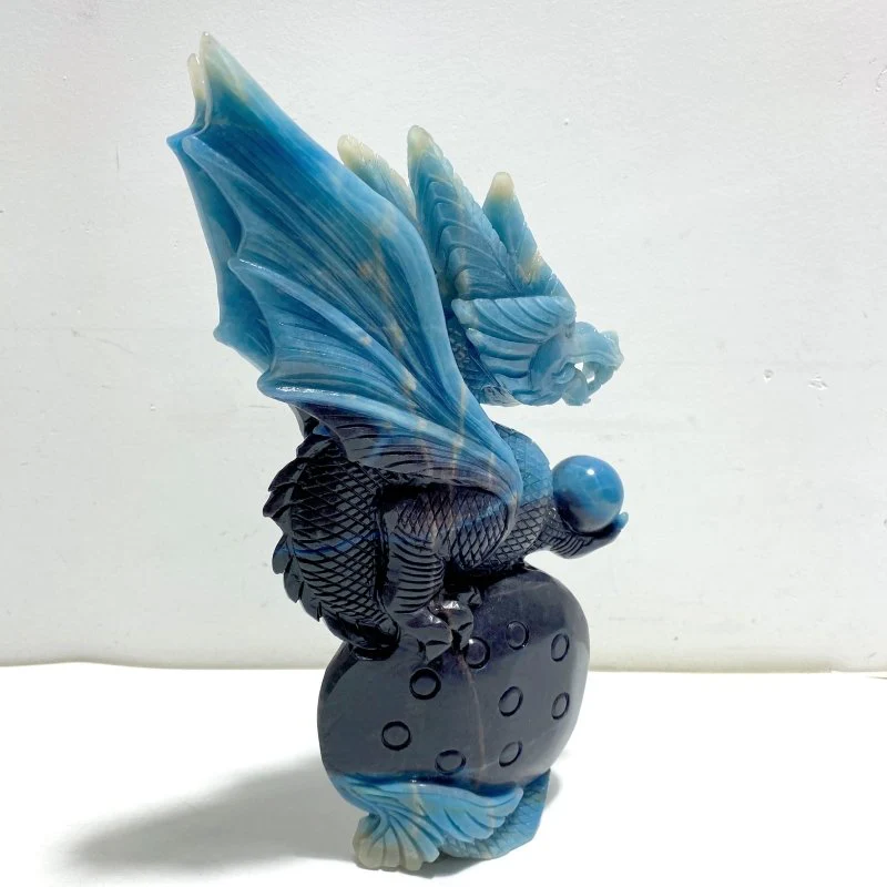 Unique Trolleite Stone Flying Dragon Carving #10 - Image 4