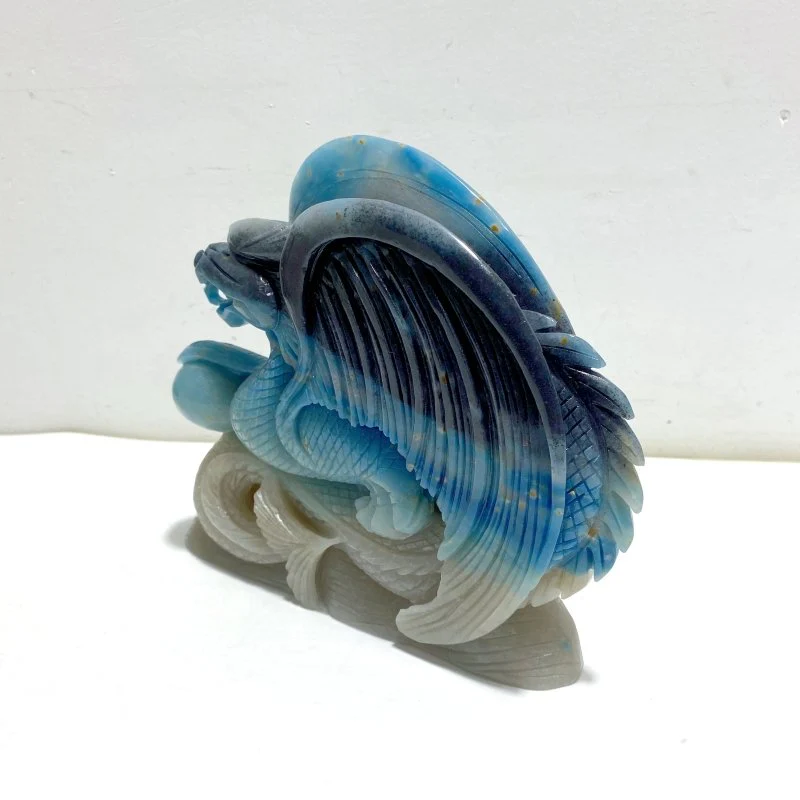 Unique Trolleite Stone Flying Dragon Carving #11 - Image 3
