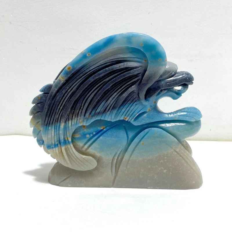 Unique Trolleite Stone Flying Dragon Carving #11 - Image 4