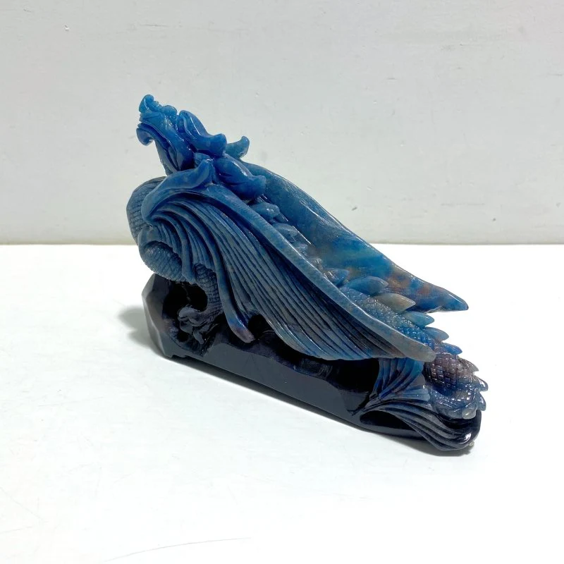 Unique Trolleite Stone Flying Dragon Carving #12 - Image 3