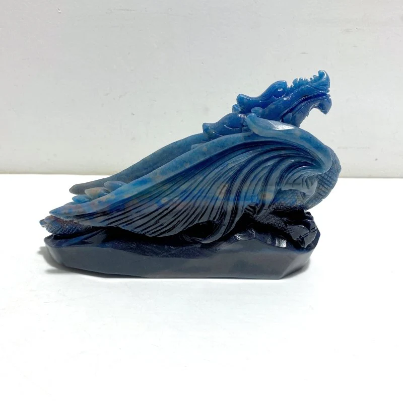 Unique Trolleite Stone Flying Dragon Carving #12 - Image 4