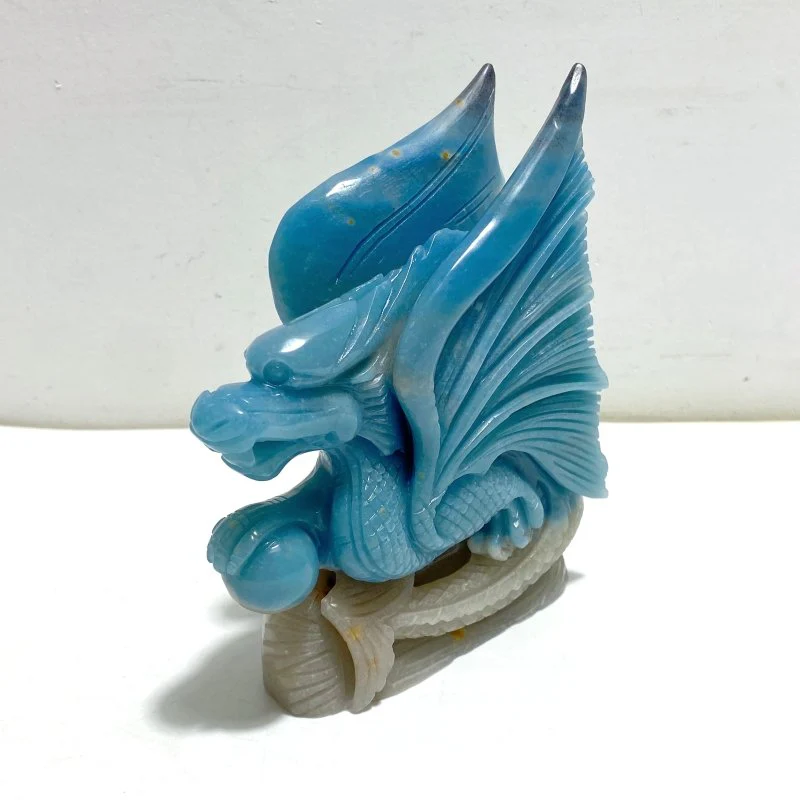 Unique Trolleite Stone Flying Dragon Carving #2 - Image 2