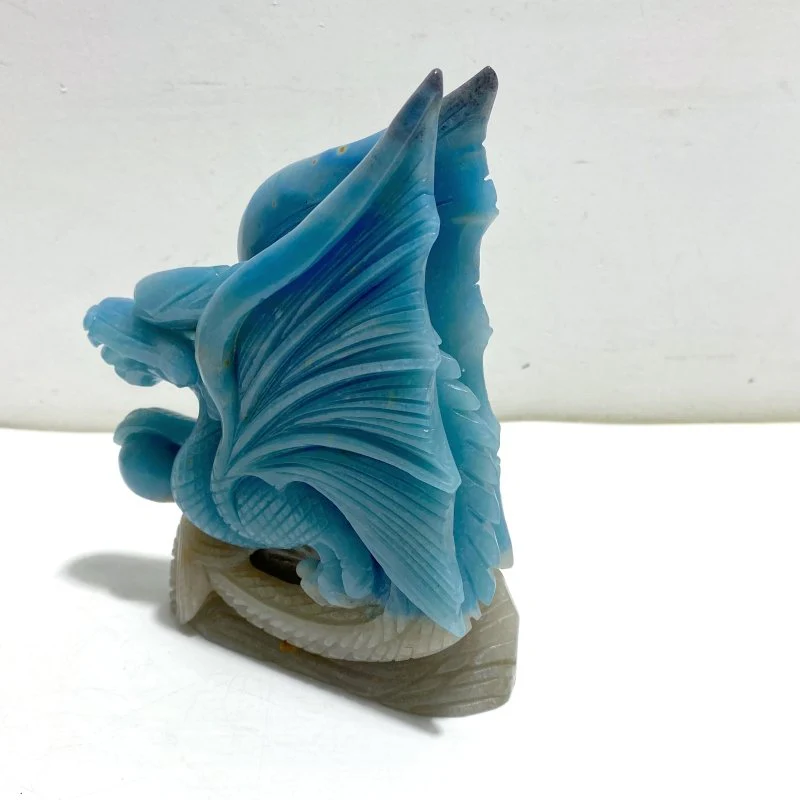 Unique Trolleite Stone Flying Dragon Carving #2 - Image 3