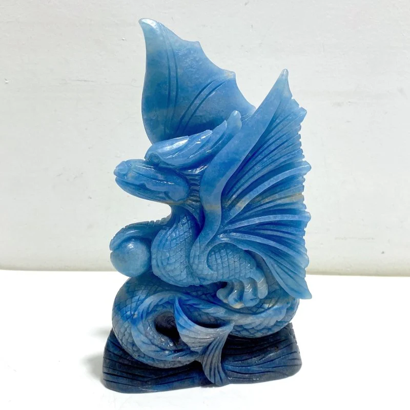 Unique Trolleite Stone Flying Dragon Carving #3