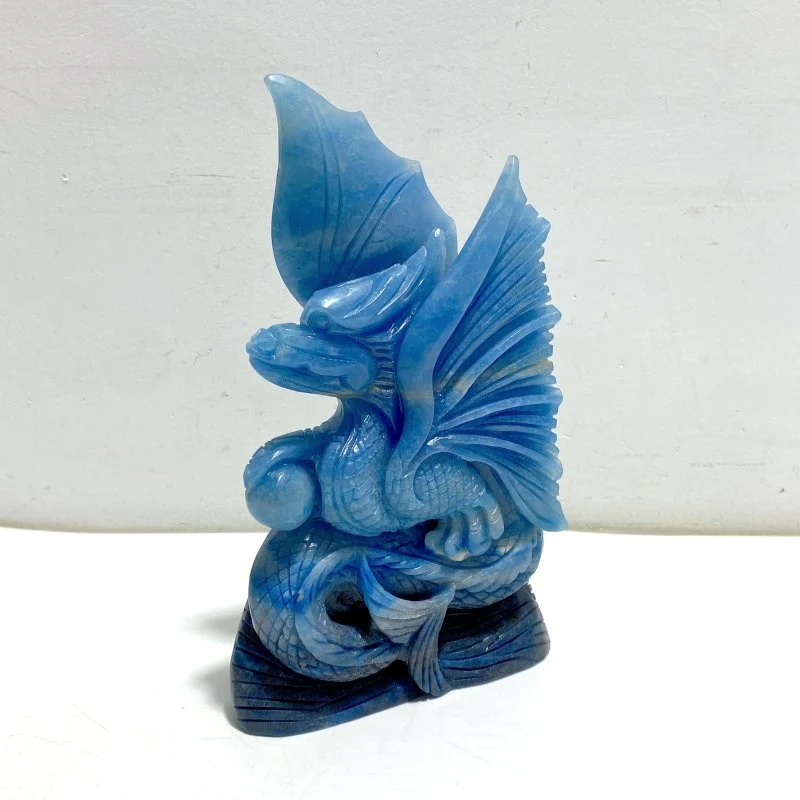 Unique Trolleite Stone Flying Dragon Carving #3 - Image 2