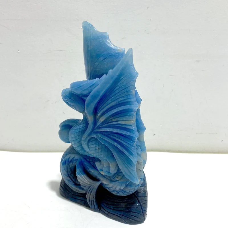 Unique Trolleite Stone Flying Dragon Carving #3 - Image 3