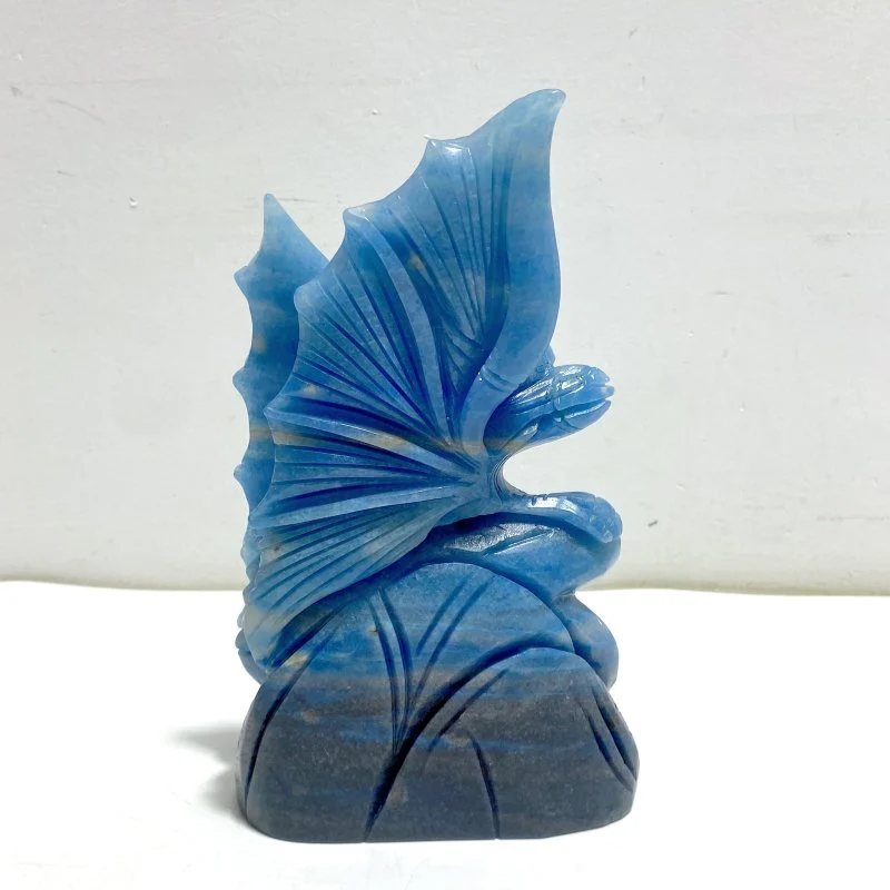 Unique Trolleite Stone Flying Dragon Carving #3 - Image 4