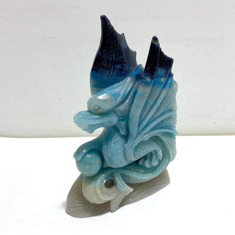 Unique Trolleite Stone Flying Dragon Carving #4 - Image 2