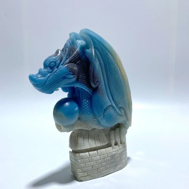 Unique Trolleite Stone Flying Dragon Carving #6 - Image 2