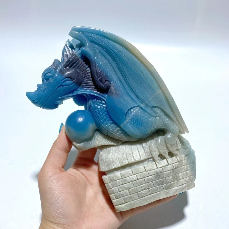 Unique Trolleite Stone Flying Dragon Carving #6 - Image 3