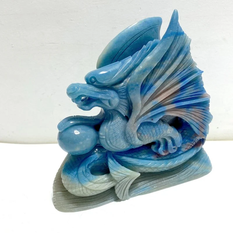 Unique Trolleite Stone Flying Dragon Carving #7 - Image 2