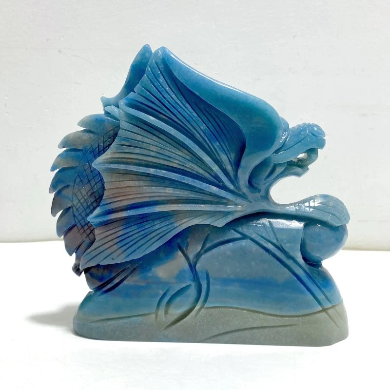 Unique Trolleite Stone Flying Dragon Carving #8 - Image 4