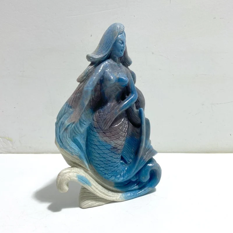 Unique Trolleite Stone Mermaid Carving - Image 3