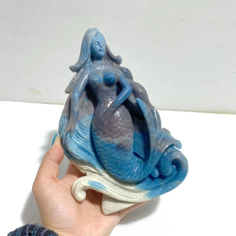 Unique Trolleite Stone Mermaid Carving - Image 4
