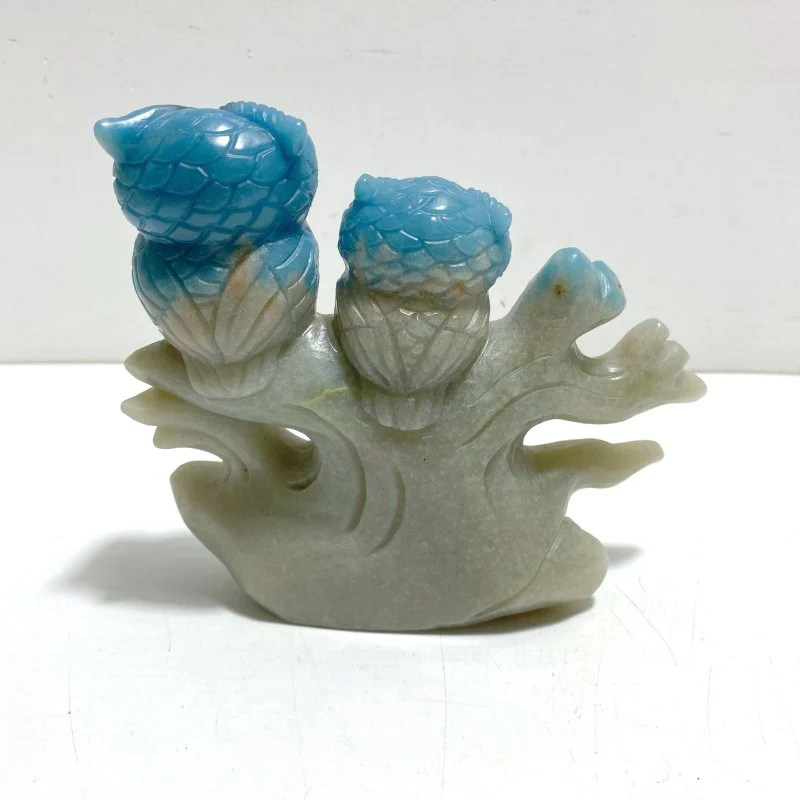 Unique Trolleite Stone Owl Carving - Image 3
