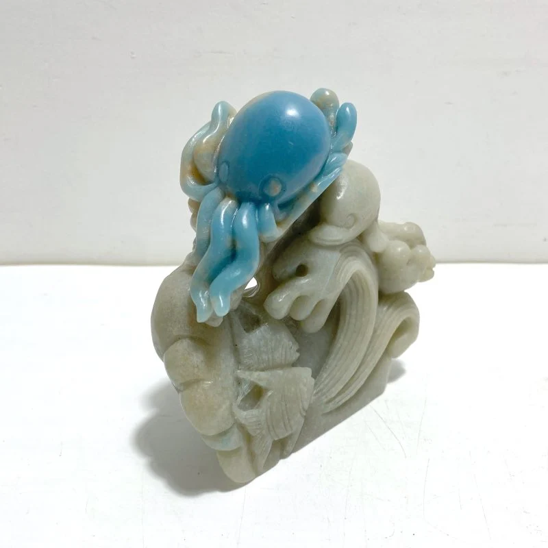 Unique Trolleite Stone Sea Animals Carving - Image 2