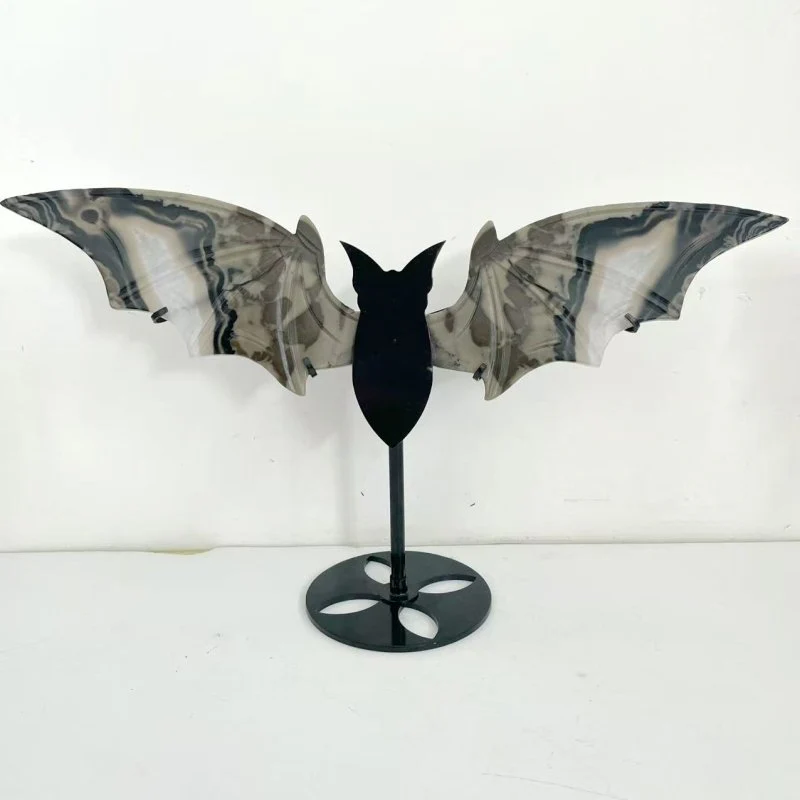 2 Pairs Volcano Agate Bat Wing With Stand (UV-Reactive) - Image 2