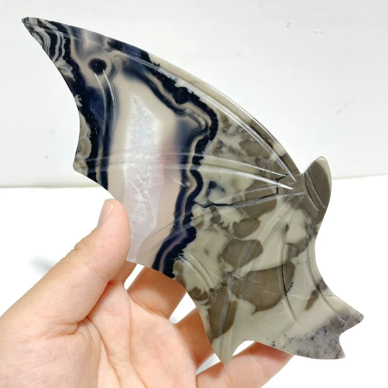 2 Pairs Volcano Agate Bat Wing With Stand (UV-Reactive) - Image 5