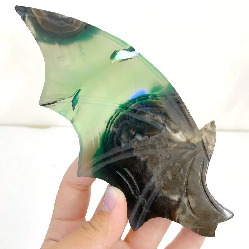 2 Pairs Volcano Agate Bat Wing With Stand (UV-Reactive) - Image 8