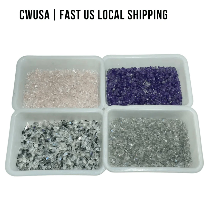 Local Stock - 4 Types Crystal Chips Wholesale Rose Quartz Moonstone Amethyst