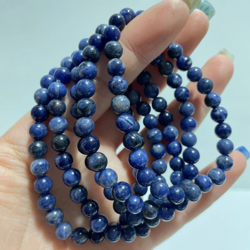 Local Stock - 6MM Blue Sodalite Bracelets Wholesale - Image 2