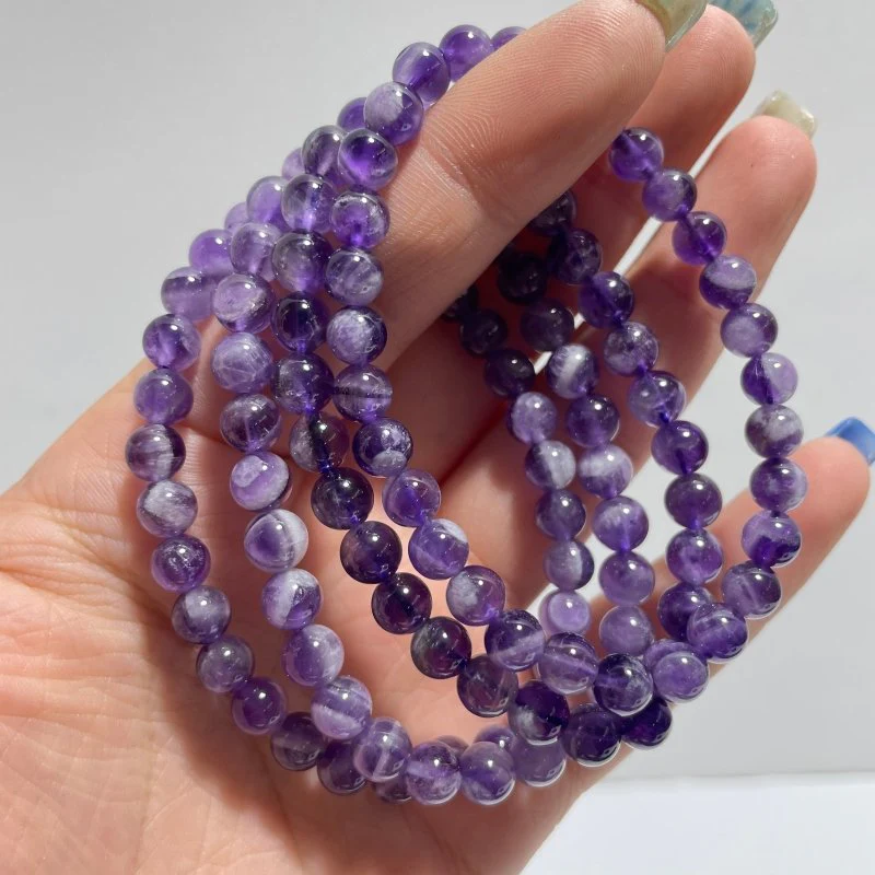 Local Stock - 6MM Chevron Amethyst Bracelets Wholesale - Image 2