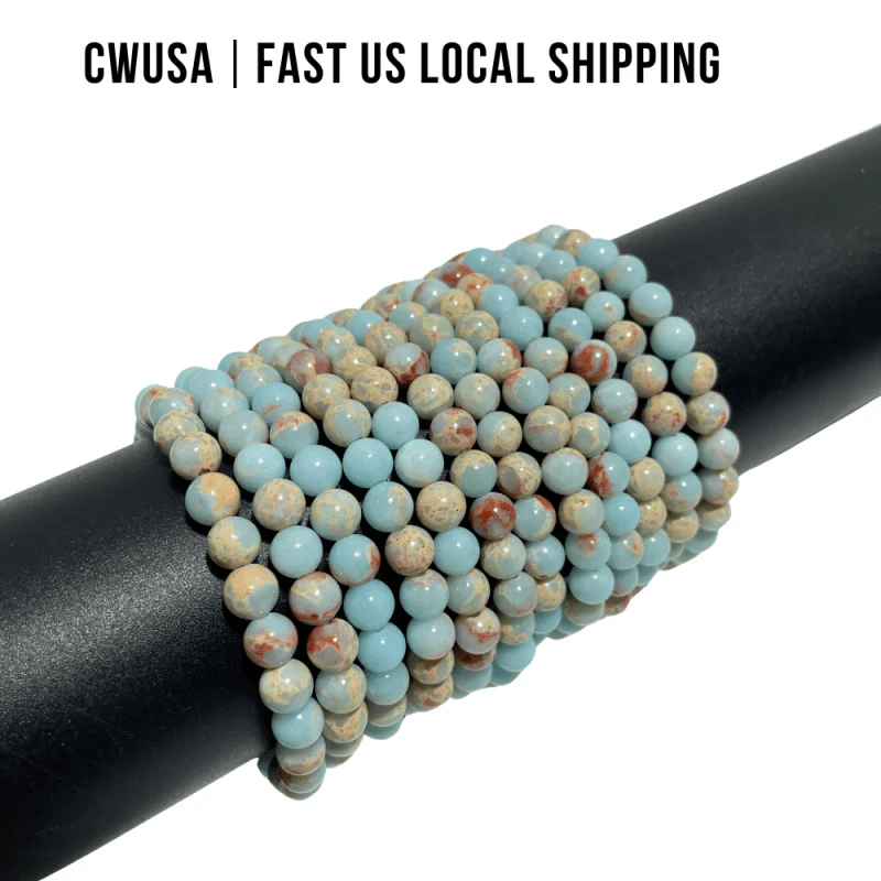 Local Stock - 6MM China Shoushan Stone Bracelets Wholesale