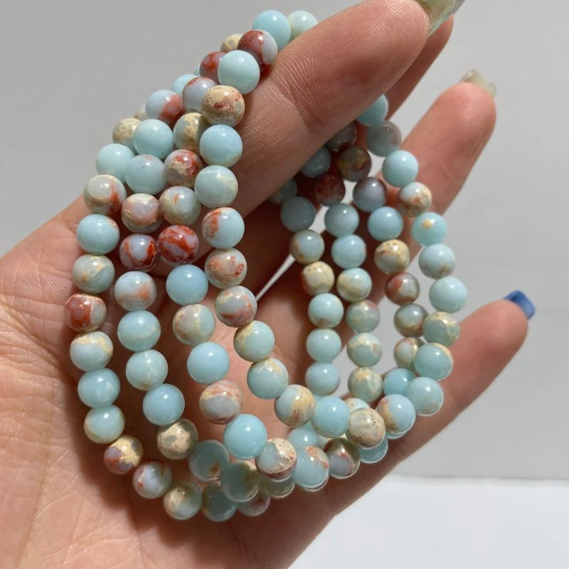 Local Stock - 6MM China Shoushan Stone Bracelets Wholesale - Image 2