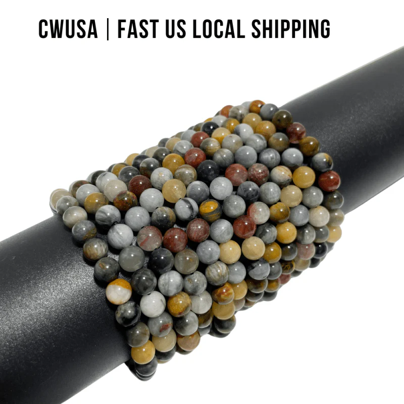 Local Stock - 6MM Colorful Hawk's Eye Stone Bracelets Wholesale
