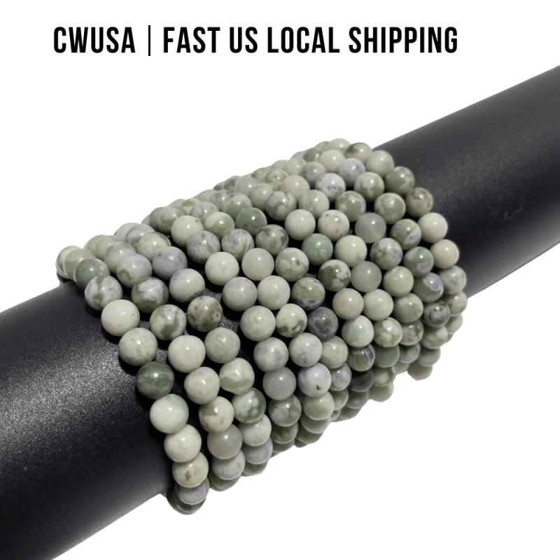 Local Stock - 6MM Green Jade Bracelets Wholesale